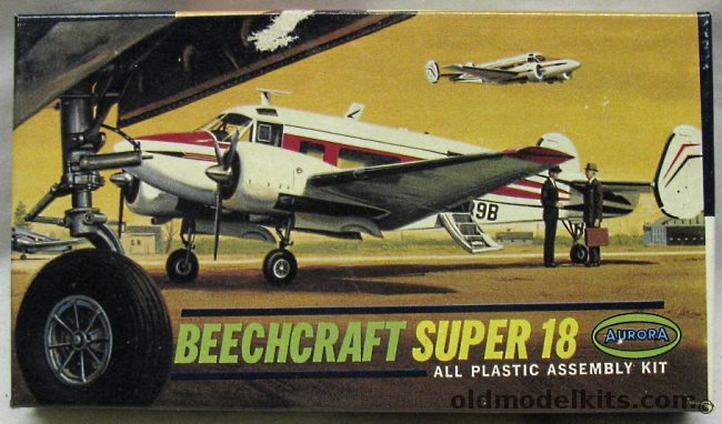 Aurora 1/88 Beechcraft Super 18, 284-50 plastic model kit